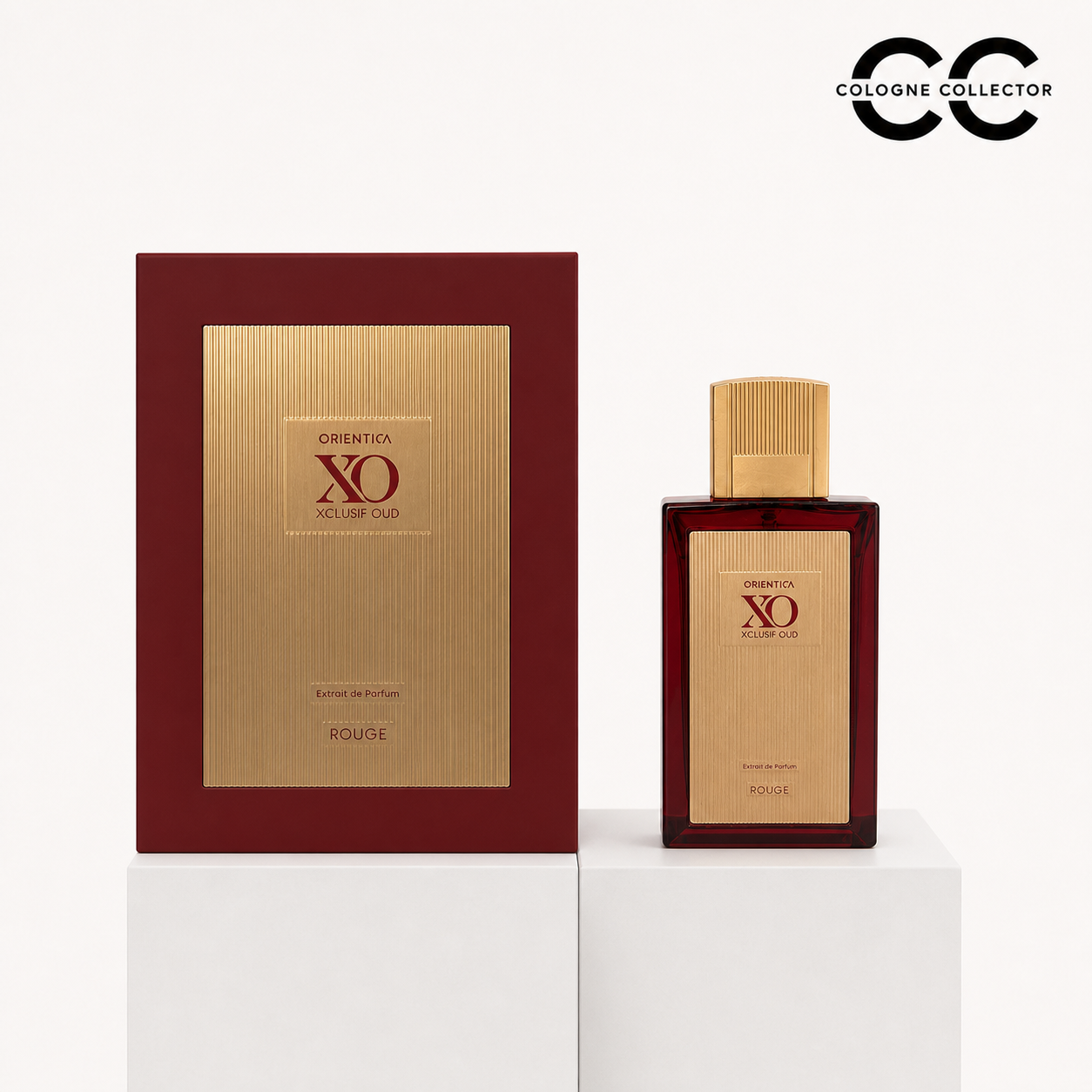 XO Xclusif Oud Rouge von Orientica – CologneCollector Flakon mit Verpackung