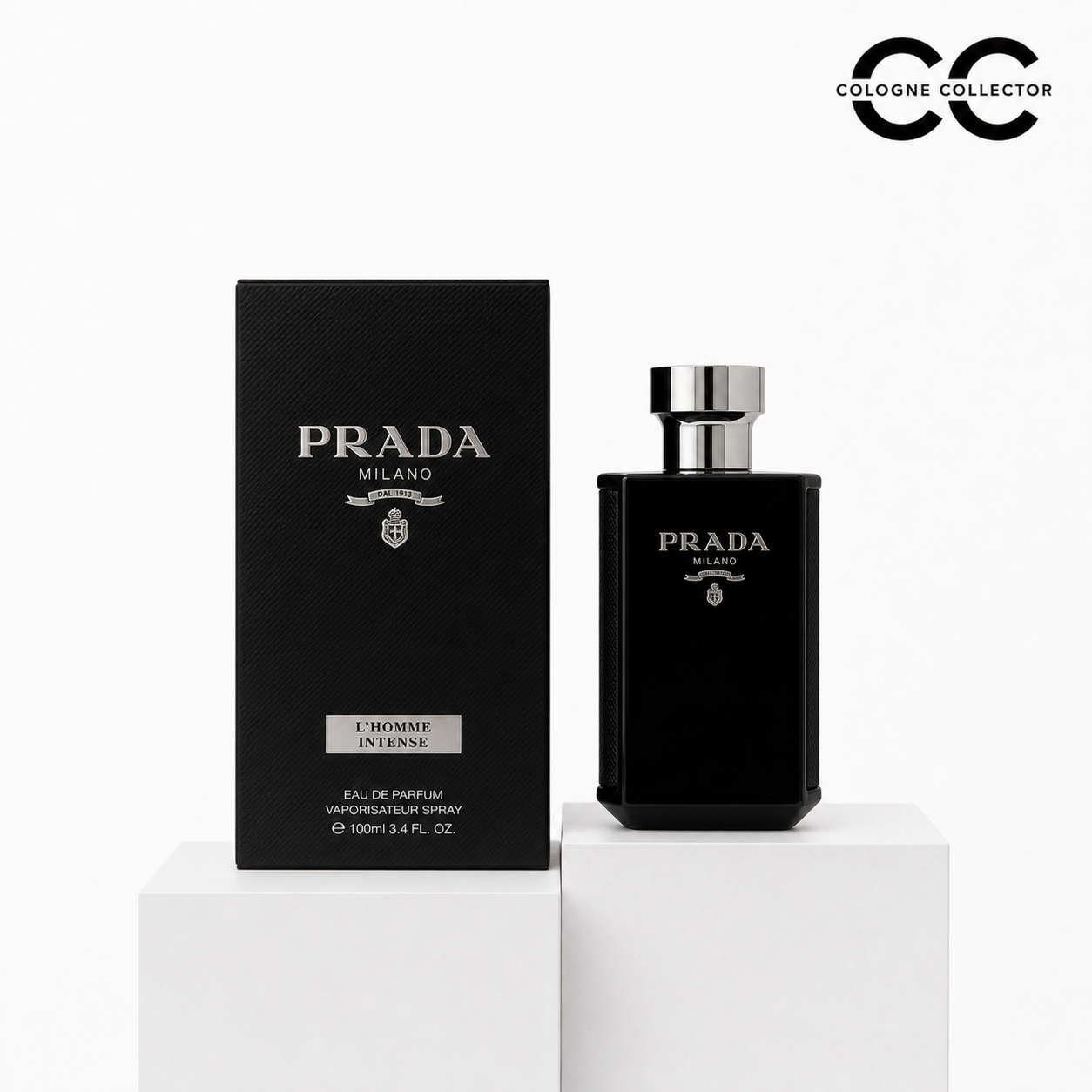 L'Homme Intense von Prada – CologneCollector Flakon mit Verpackung
