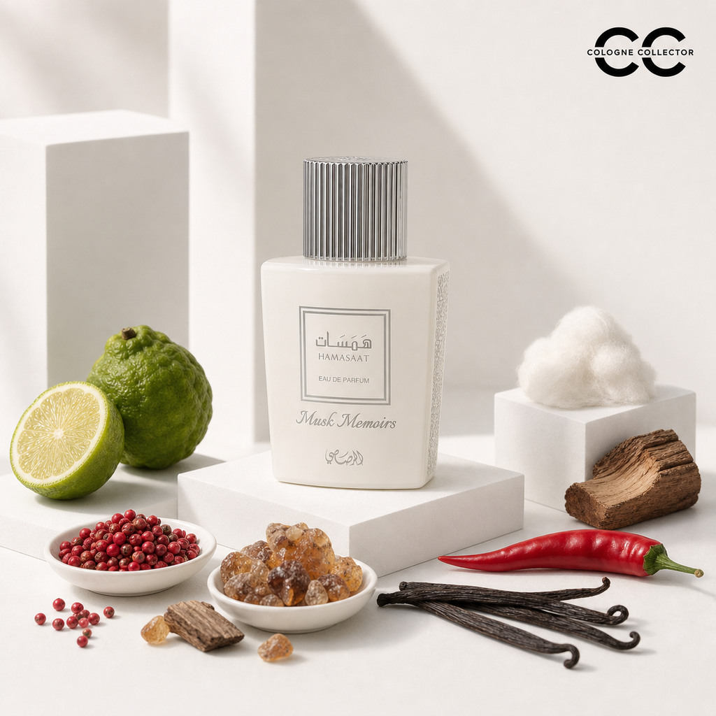Hamasaat Musk Memoirs von Rasasi – CologneCollector Duftprofil und Duftstoffe