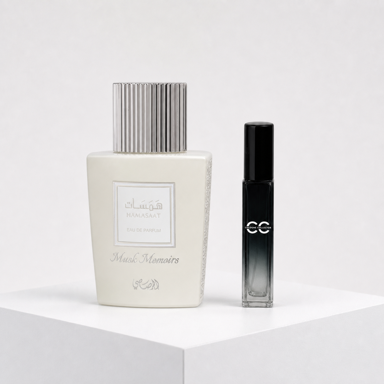 Hamasaat Musk Memoirs von Rasasi – CologneCollector Flakon mit Probe