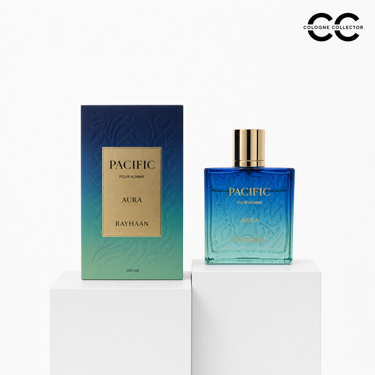 Pacific Aura von Rayhaan – CologneCollector Flakon mit Verpackung