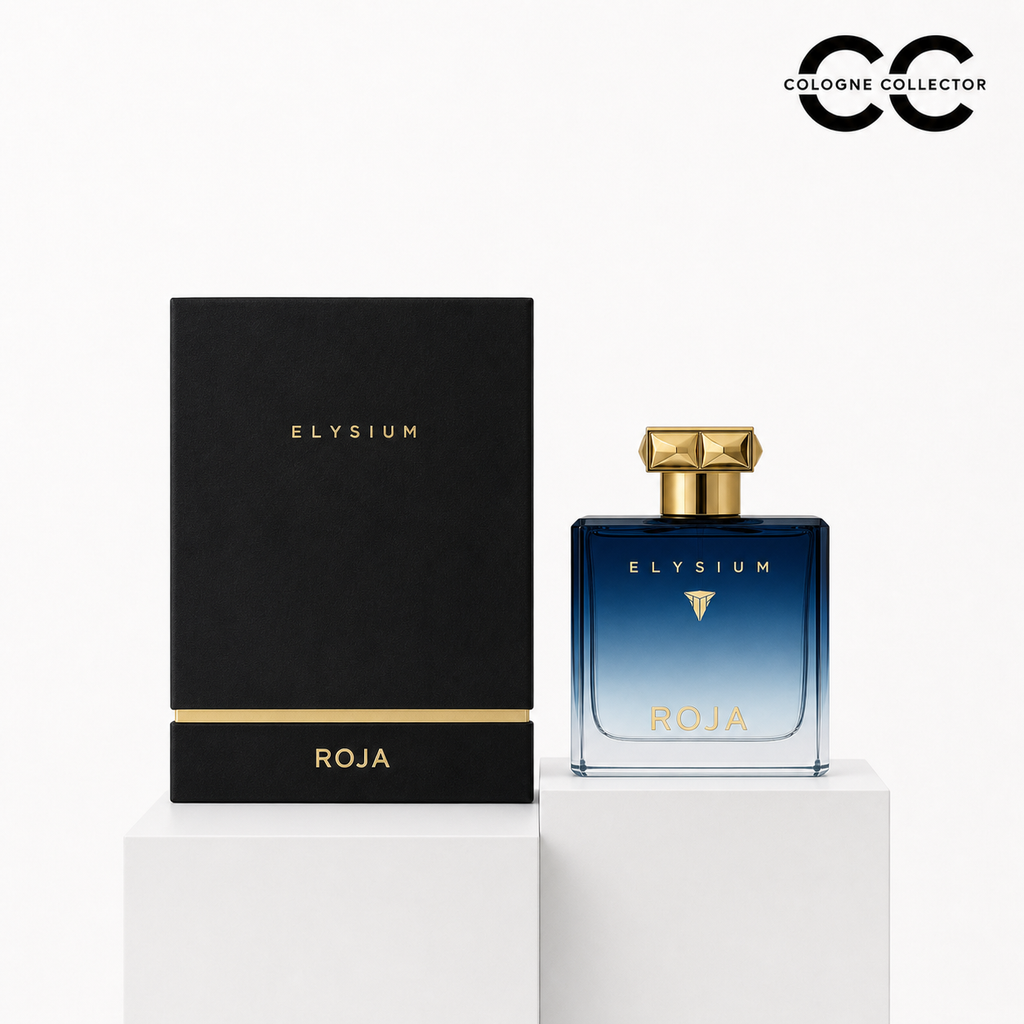 Elysium pour Homme (Eau de Parfum) von Roja Parfums – CologneCollector Flakon mit Verpackung