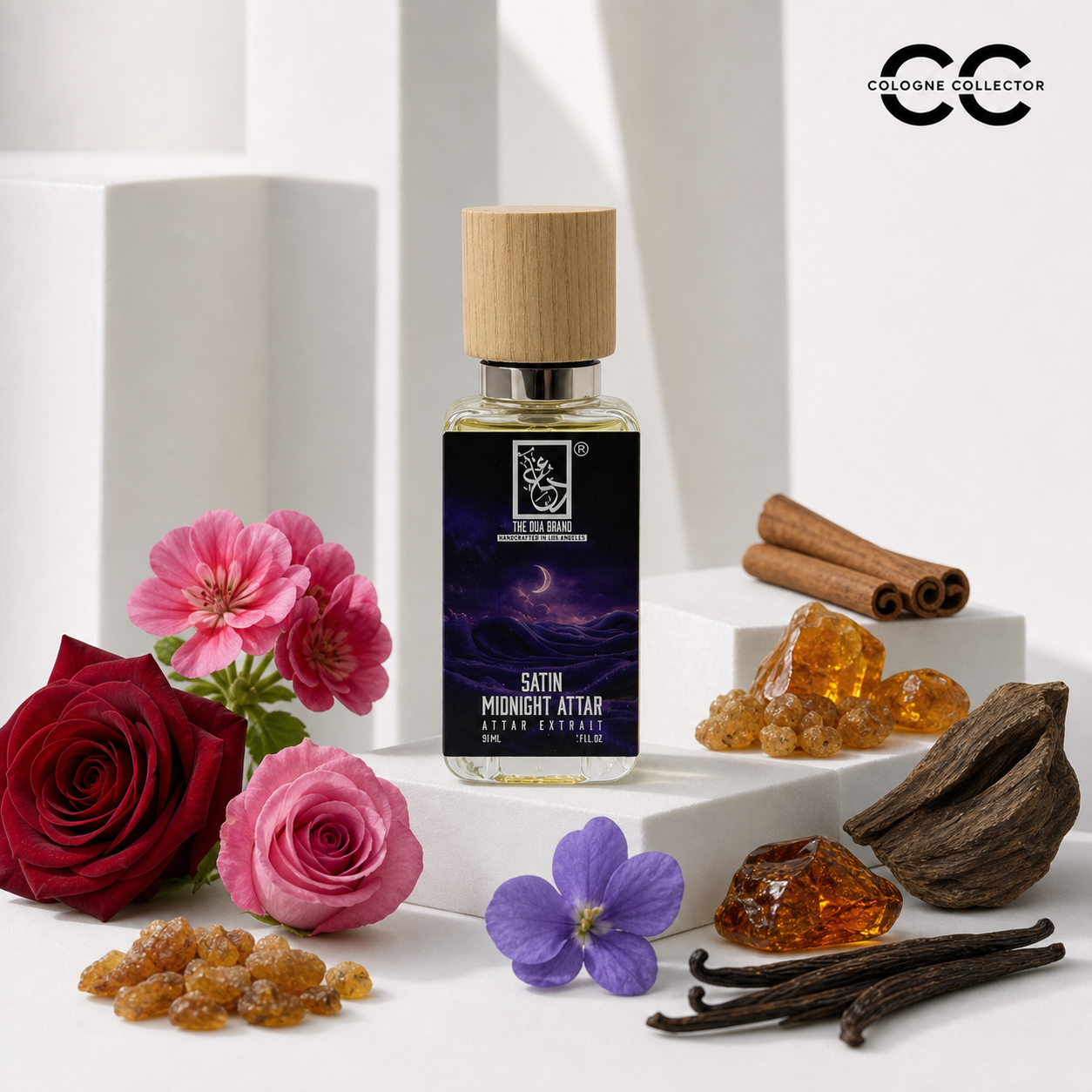 Satin Midnight Attar von The Dua Brand – CologneCollector Duftstoffe